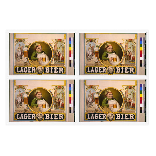 Lager bier / J.Z.(?) Wood ; Mensing & Stecher, lithographers. Laminated UV Protective Vinyl Stickers