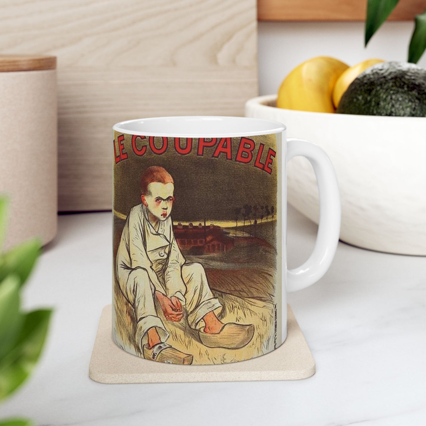 Affiche pour le roman "le Coupable", de François Coppée, publié dans le Journal. Beautiful Novelty Ceramic Coffee Mug 11oz