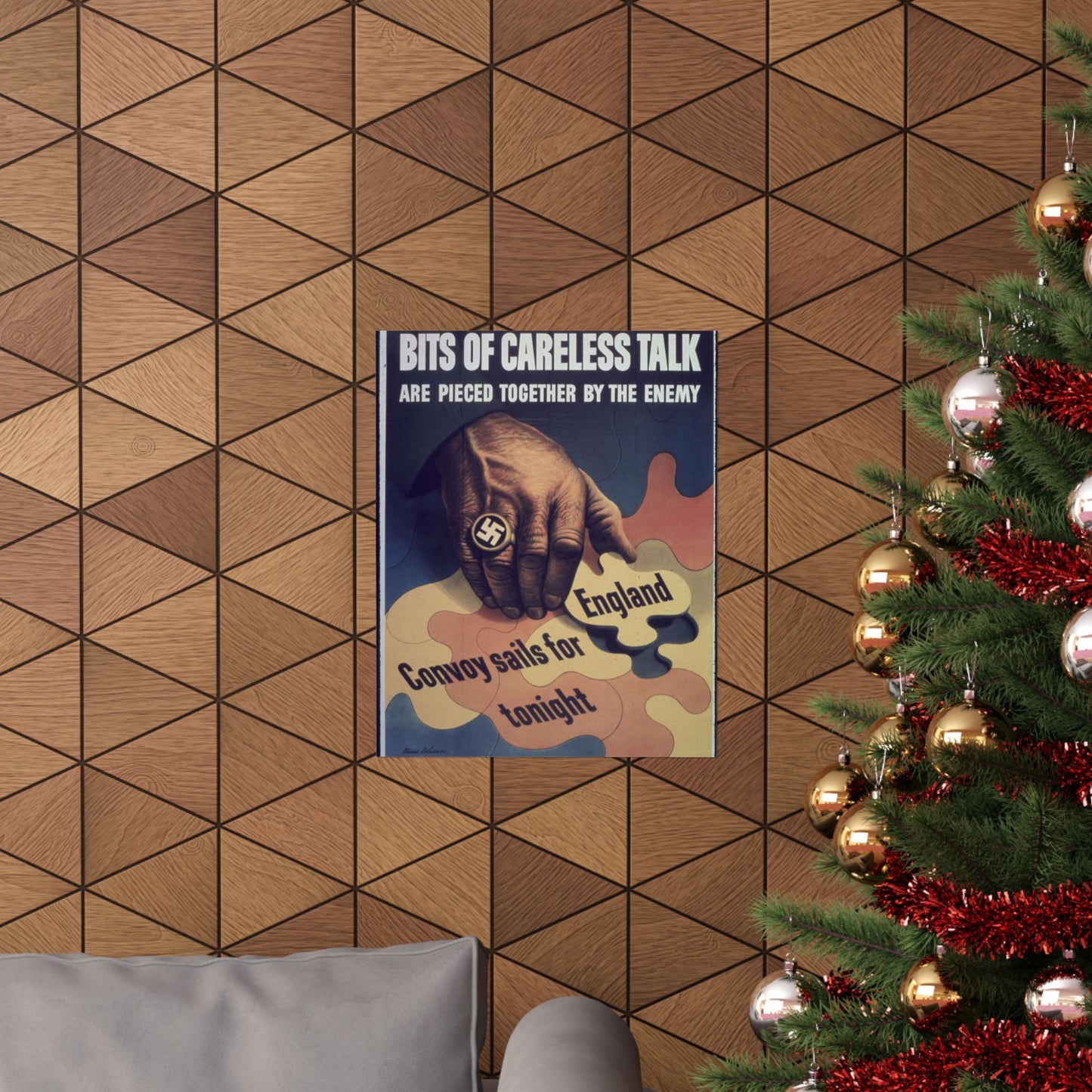 "Bits of careless talk are pieced together by the enemy" - NARA - 513972 High Quality Matte Wall Art Poster for Home, Office, Classroom