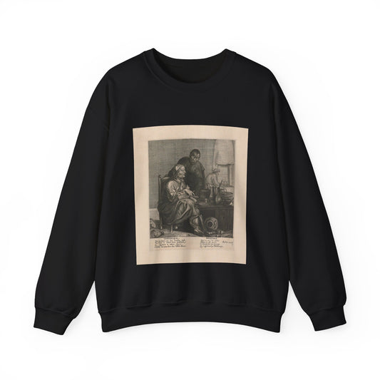 Alchemist - Rijksmuseum public domain dedication Black Heavy Blend Adult Crew Neck SweatShirt