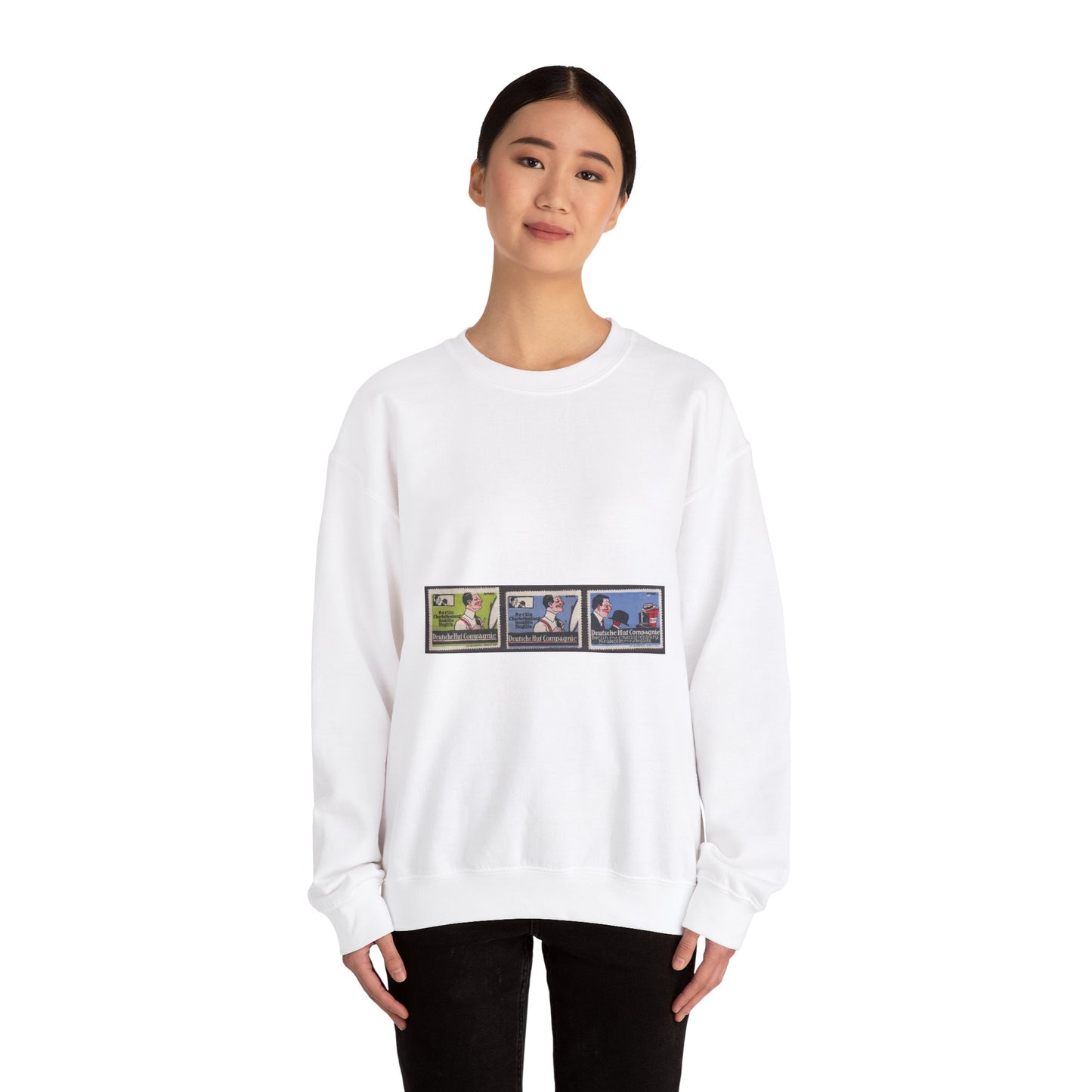 Leon Amar - Deutsche Hut Compagnie White Heavy Blend Adult Crew Neck SweatShirt