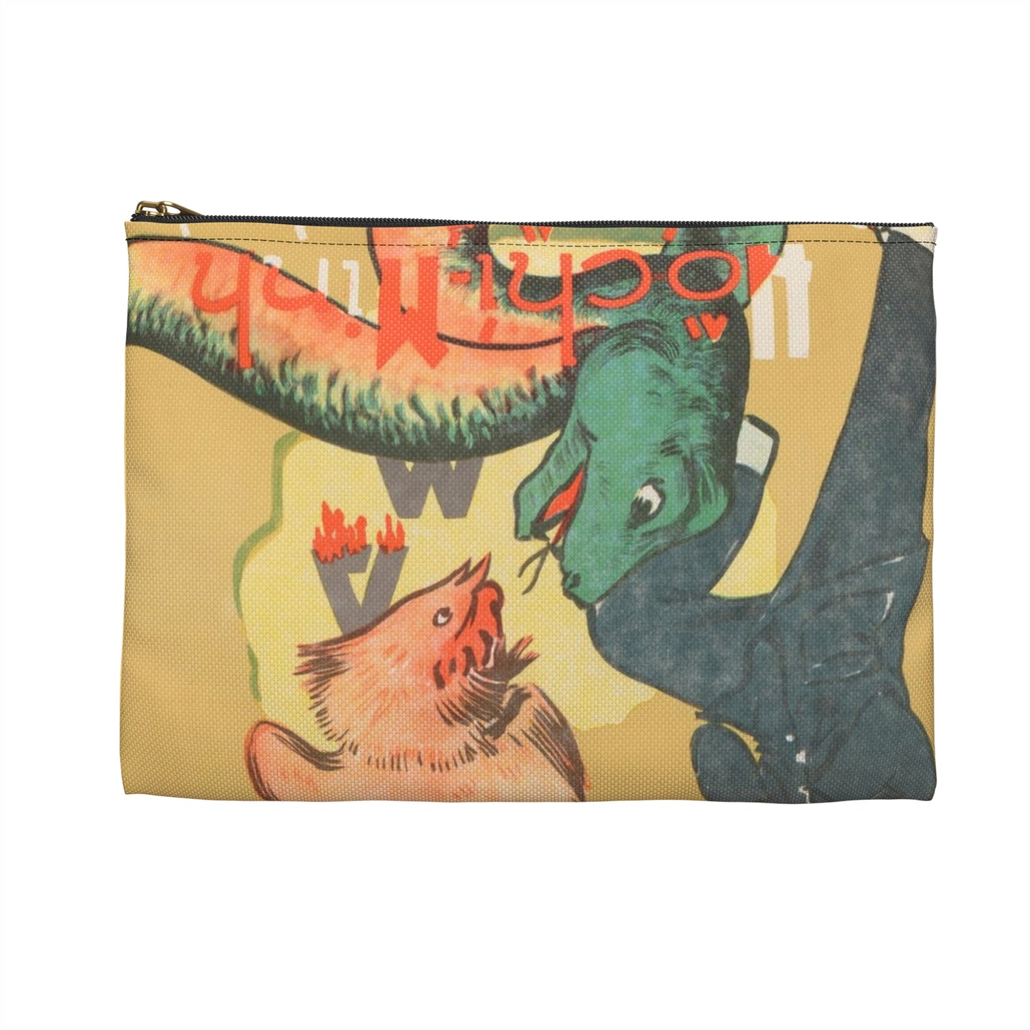 Viet Poster #2, Cold War American Propaganda poster Large Organizer Pouch with Black Zipper