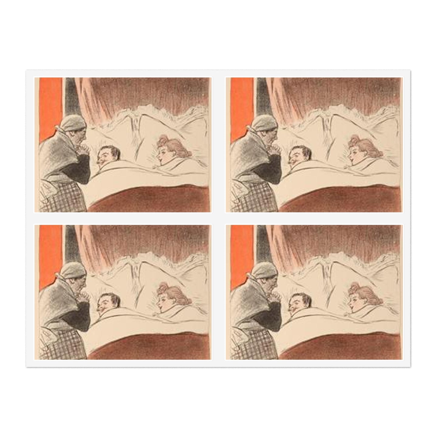 Steinlen - je-l-ai-promis-a-gertrude Laminated UV Protective Vinyl Stickers