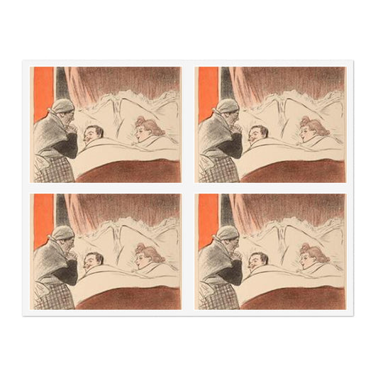 Steinlen - je-l-ai-promis-a-gertrude Laminated UV Protective Vinyl Stickers