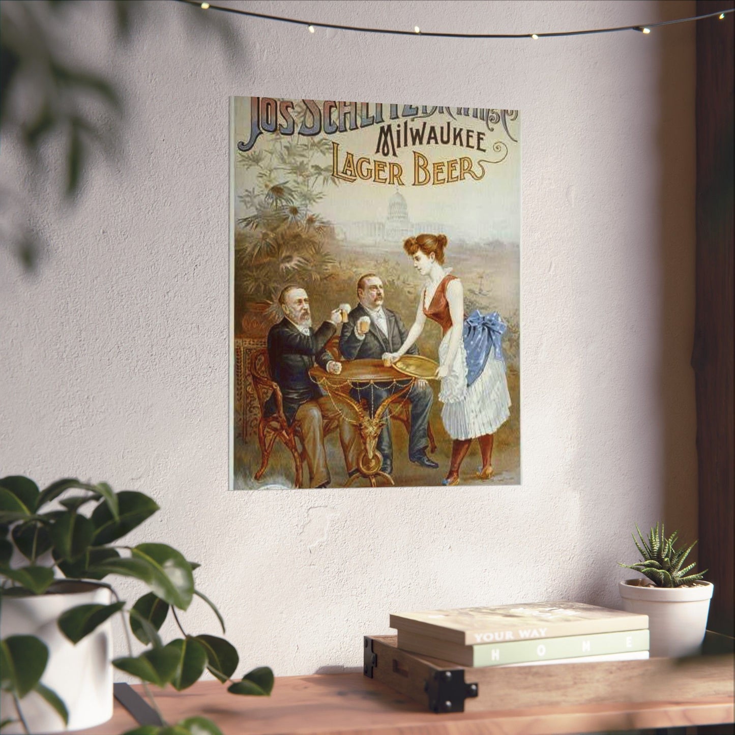 The whole nation enjoys Jos Schlitz Brewing Cos' Milwaukee lager beer High Quality Matte Wall Art Poster for Home, Office, Classroom