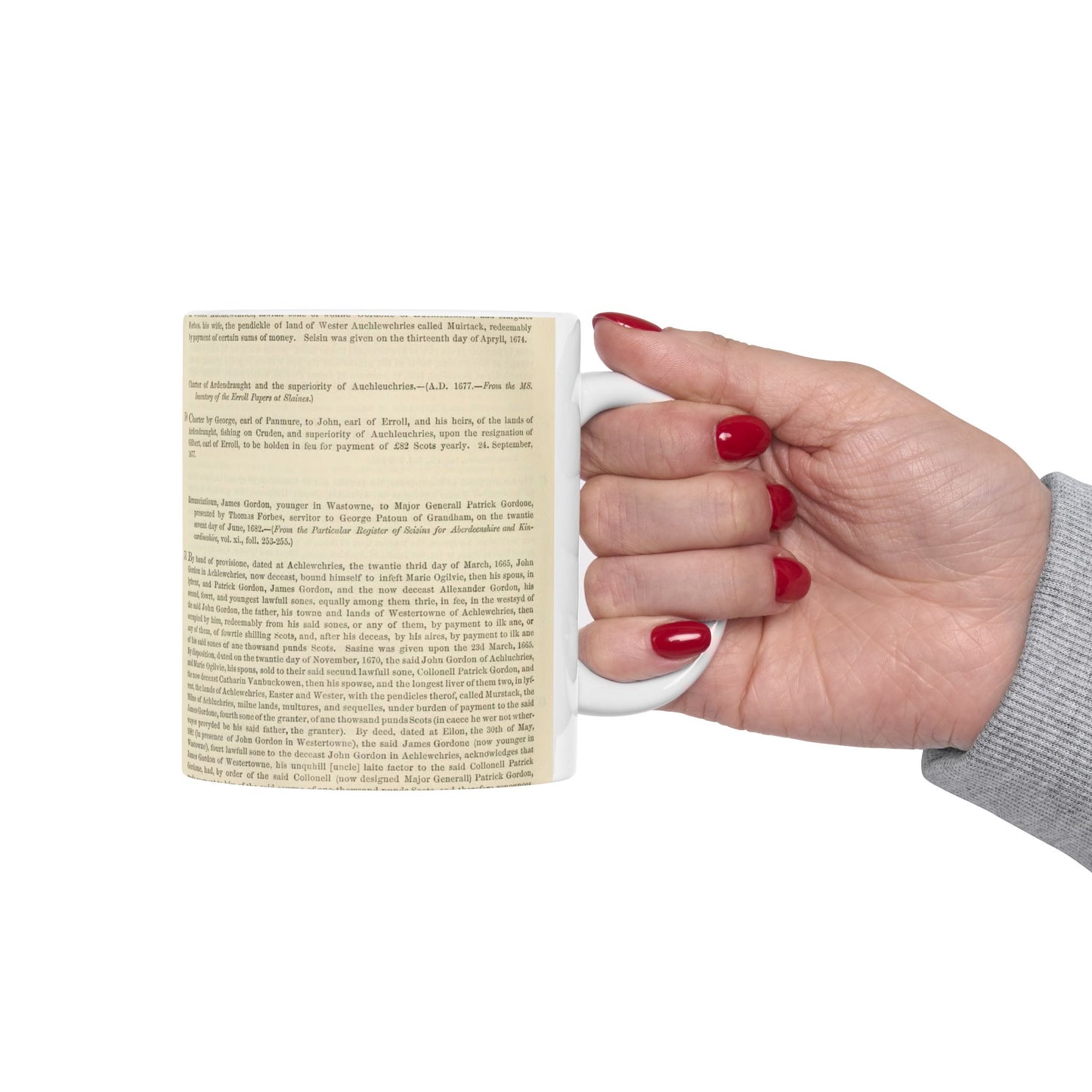 212 APPENDIX.   the twentieth day of May, 1674. — {From the Particular Register of Seisins for Aberdeenshire and  Kincardineshire Beautiful Novelty Ceramic Coffee Mug 11oz
