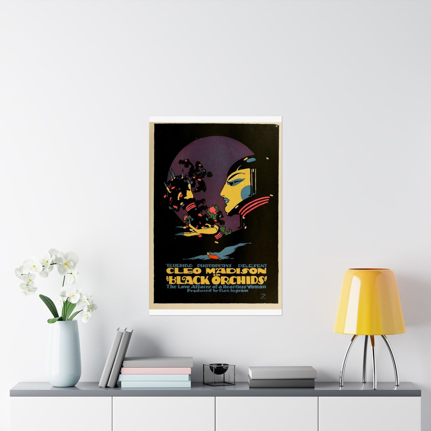 Black Orchids - Vintage movie public domain poster High Quality Matte Wall Art Poster for Home, Office, Classroom