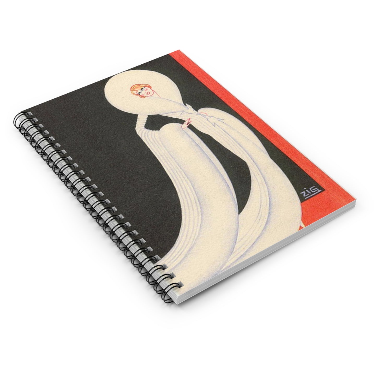 Fourrures André Brunswick - Public domain portrait painting Spiral Bound Ruled Notebook with Printed Cover