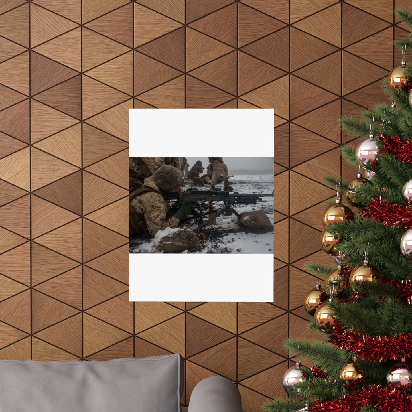 U.S. Marine Corps Lance Cpl. Jimmy Medders, a machine High Quality Matte Wall Art Poster for Home, Office, Classroom