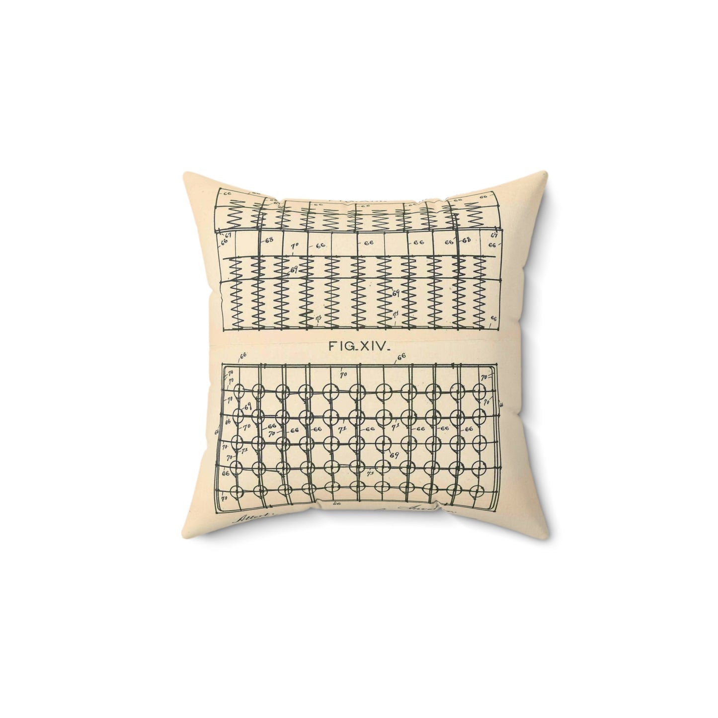 Patent Case File No. 355,139, Dish Washing Machine, Inventor Josephine G. Cochran - DPLA - 1a806ea5879c9a272713bca02da1a760 (page 61) Decorative Accent Square Pillow