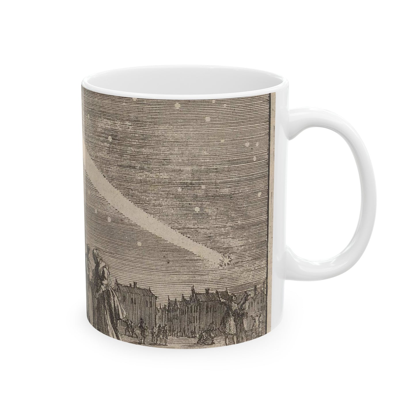 Menigte mensen aanschouwt een komeet, 1680-1681 Beautiful Novelty Ceramic Coffee Mug 11oz