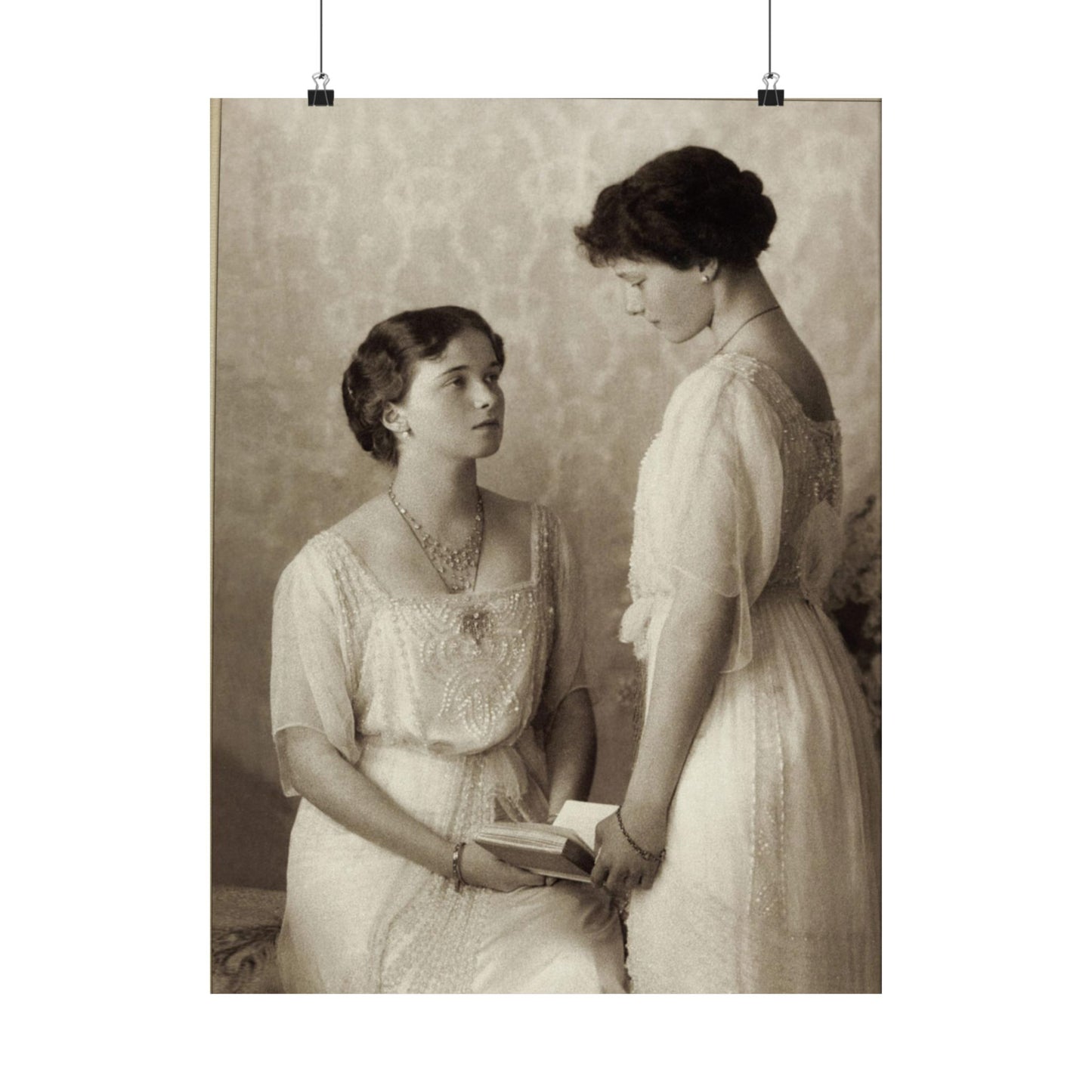 Grand Duchesses Olga and Tatiana. 1913. High Quality Matte Wall Art Poster for Home, Office, Classroom