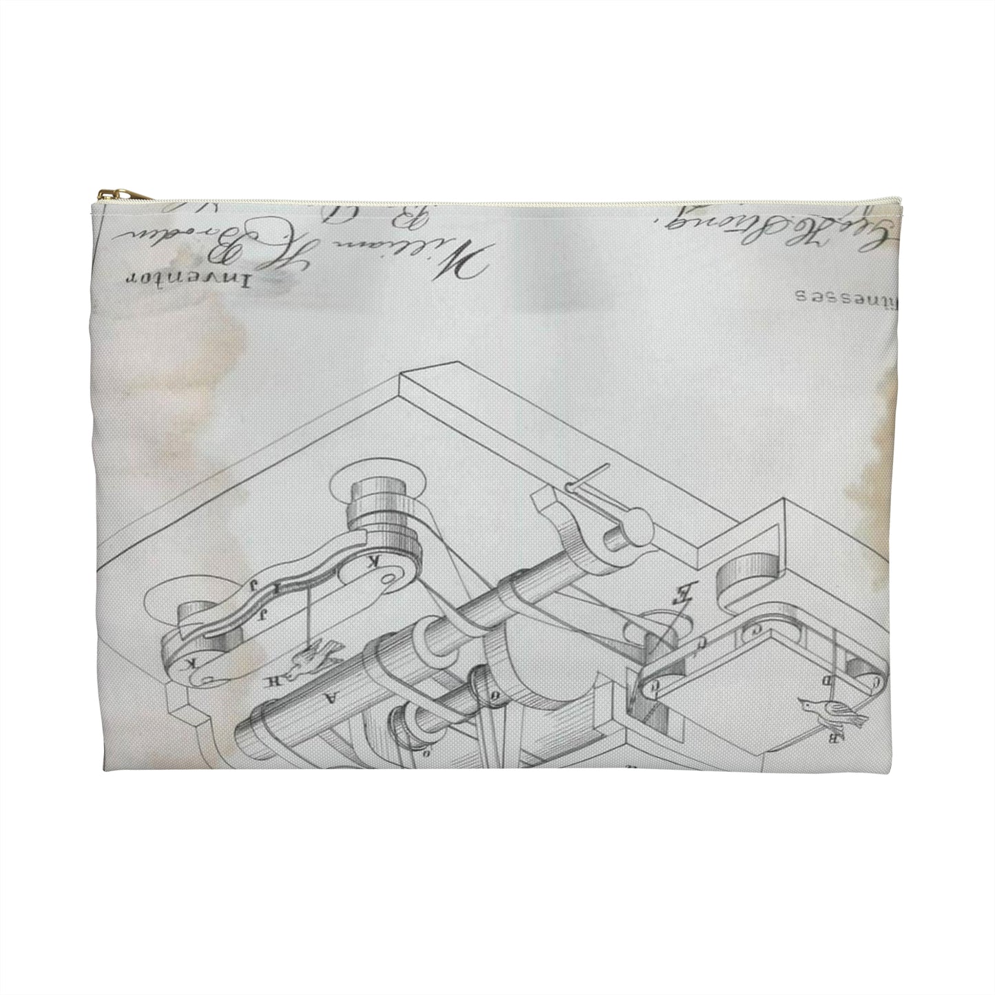 Patent drawing - for W. H. Broden's Target Public domain  image Large Organizer Pouch with Black Zipper