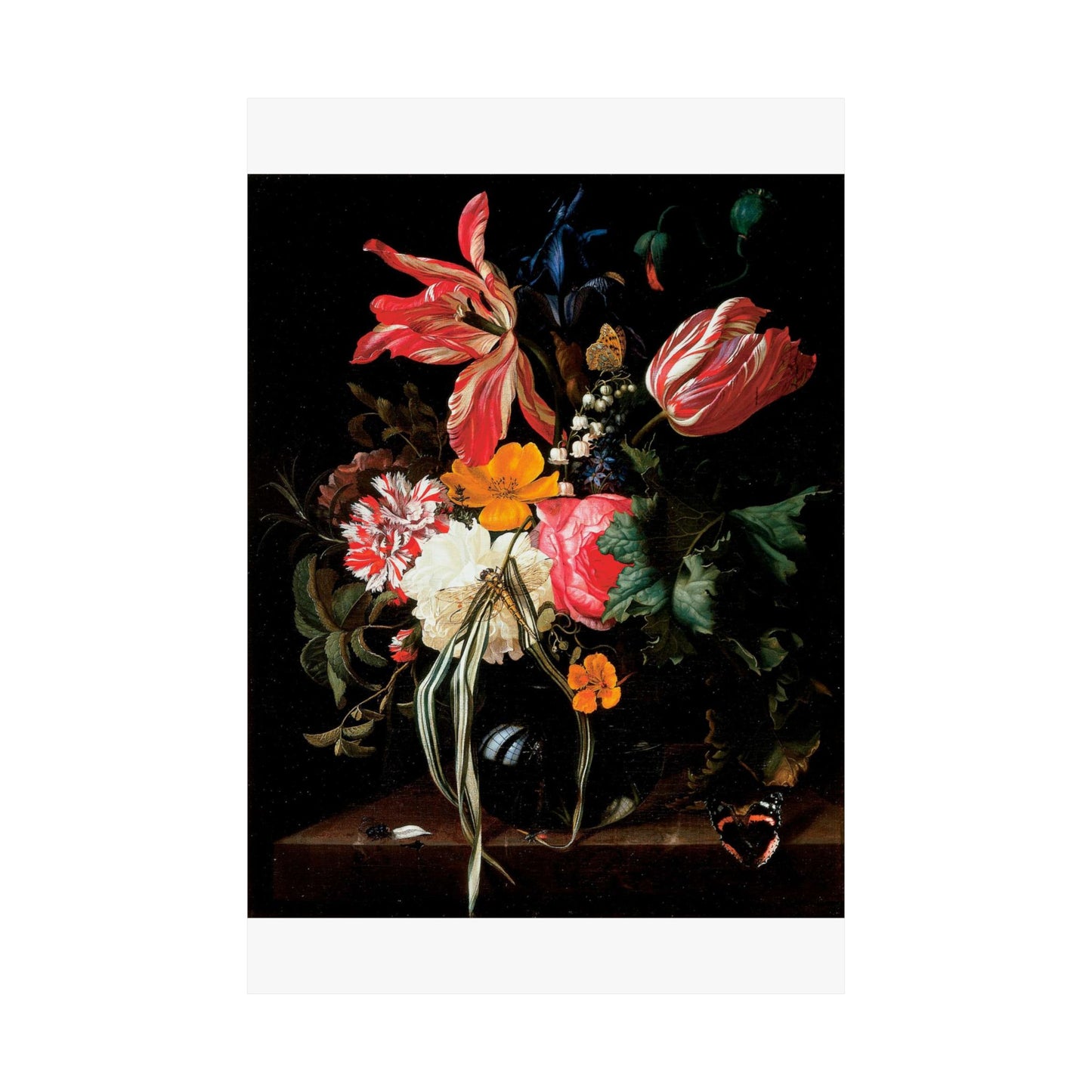 Maria van Oosterwijck - Flower Still Life - Google Art Project High Quality Matte Wall Art Poster for Home, Office, Classroom