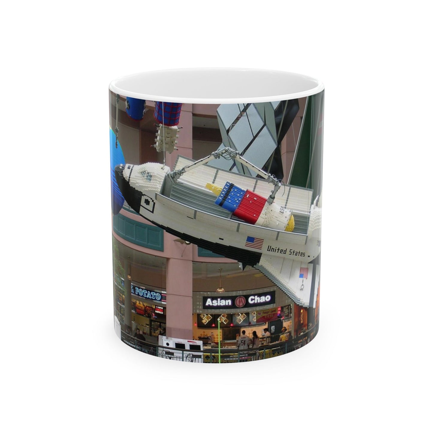 Grand Rounds Scenic Byway - Huge Lego Spaceship in the Mall of America Beautiful Novelty Ceramic Coffee Mug 11oz