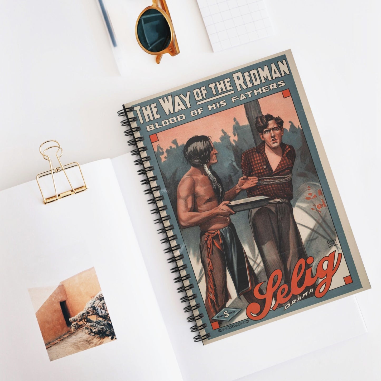 The way of the redman Blood of his fathers. Spiral Bound Ruled Notebook with Printed Cover