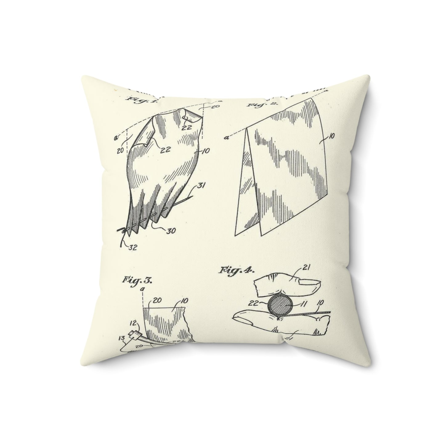 Patent Case File No. 1,400,691, Method of Producing Artificial-Flower Petals, Inventor- Louise Malstrom. - DPLA - 6710c28c24e0449480bf0fb8ddb4a41d (page 4) Decorative Accent Square Pillow