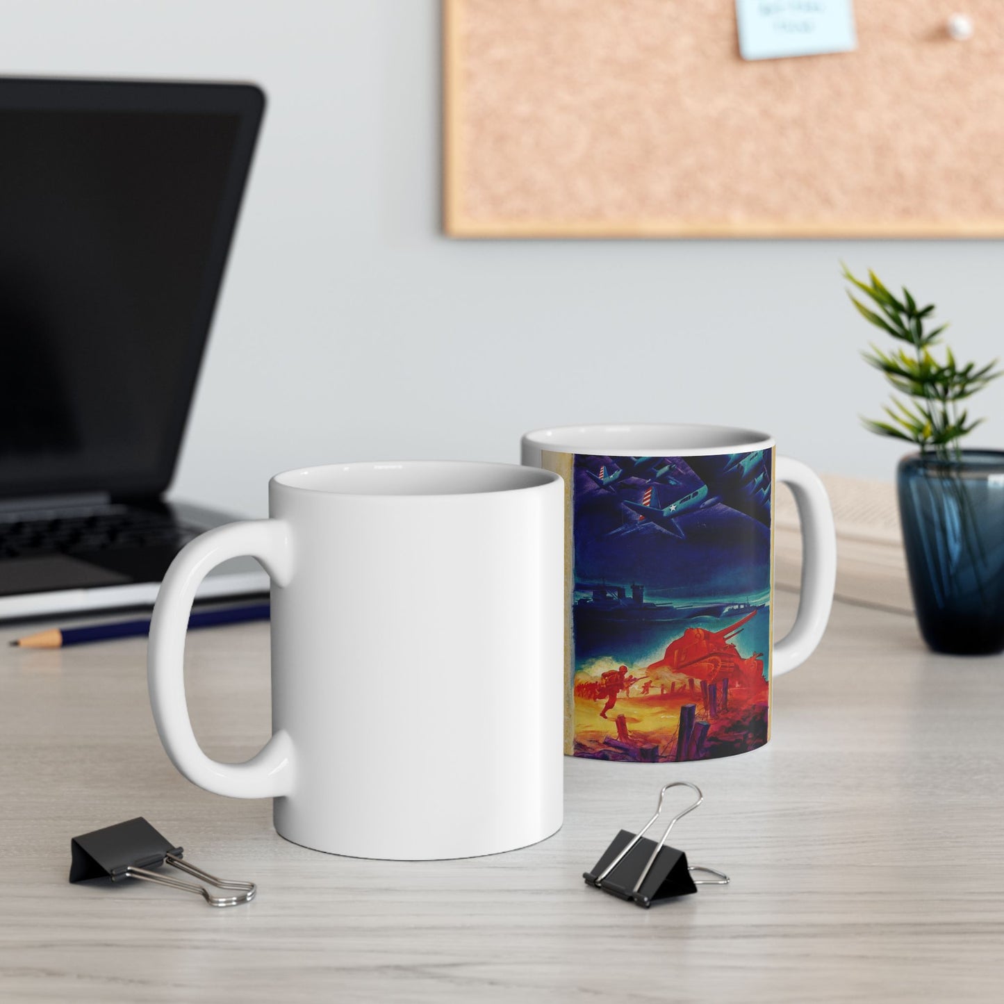 [Infantry, tanks, ships, airplanes attacking] [R.G.] Beautiful Novelty Ceramic Coffee Mug 11oz