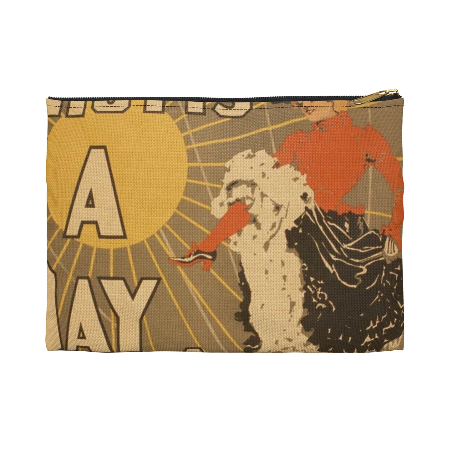 Hoyt's A day and a night in New York Large Organizer Pouch with Black Zipper