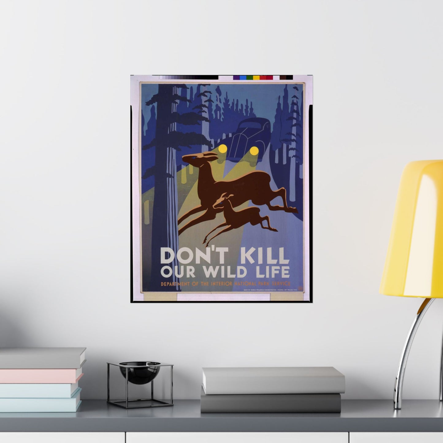 Don't kill our wild life - Art Deco public domain image High Quality Matte Wall Art Poster for Home, Office, Classroom