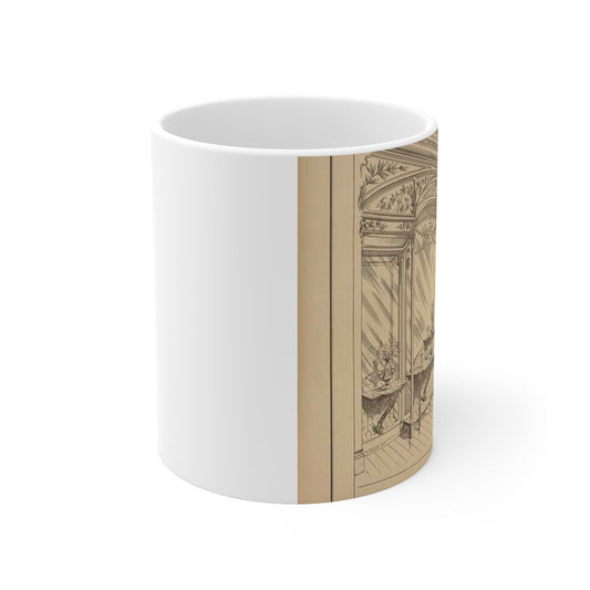 Salle à manger: décor en bois de frêne verni. Consoles et dressoir en marbre et fer forgé sur fond de glace. Globes lumineux, éclairage électrique Beautiful Novelty Ceramic Coffee Mug 11oz