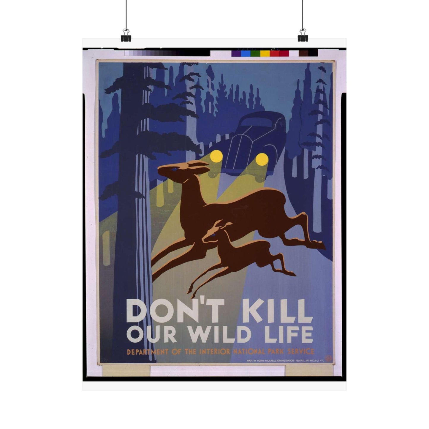 Don't kill our wild life - Art Deco public domain image High Quality Matte Wall Art Poster for Home, Office, Classroom