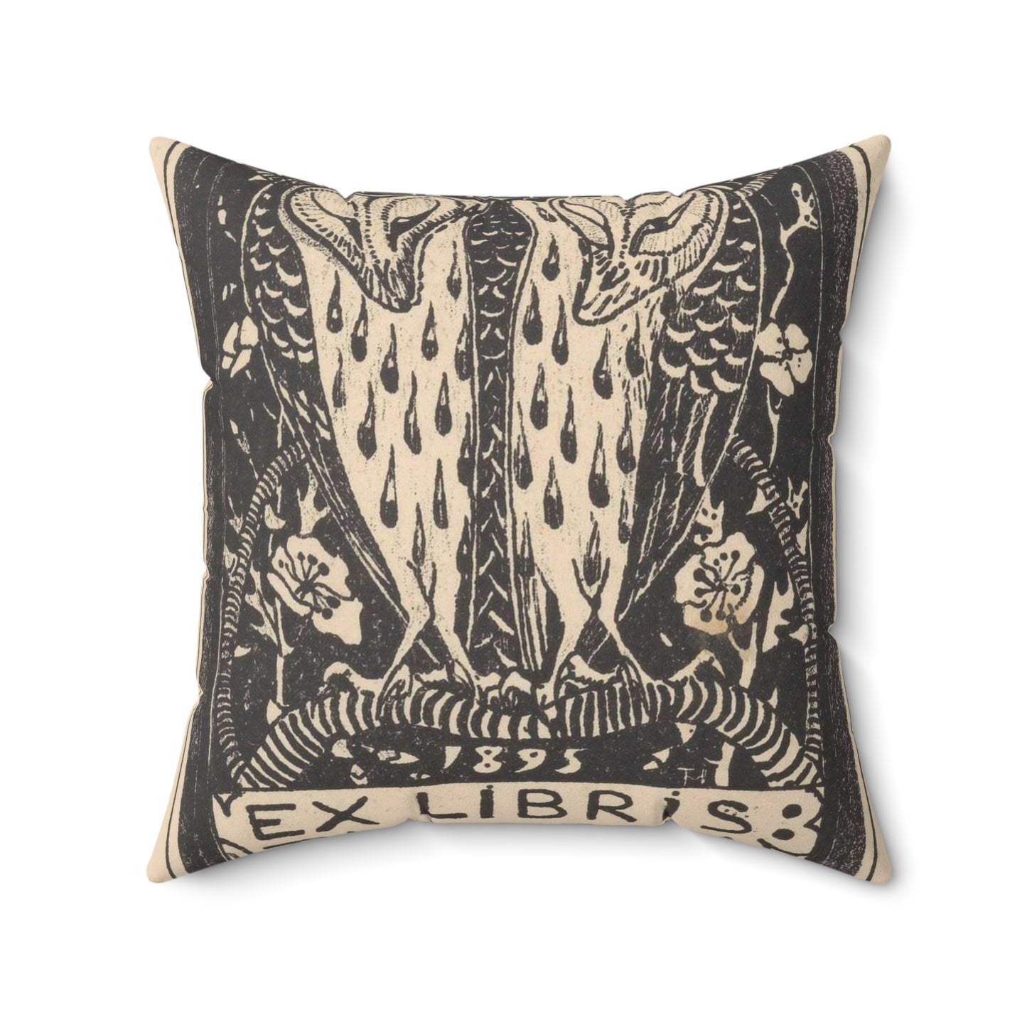 Theo van Hoytema - Ex libris van Theo van Hoytema Decorative Accent Square Pillow