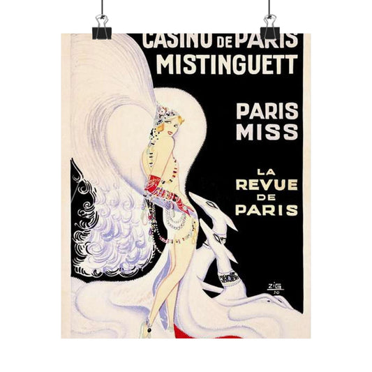 Louis Gaudin - La Revue de Paris 1930 High Quality Matte Wall Art Poster for Home, Office, Classroom