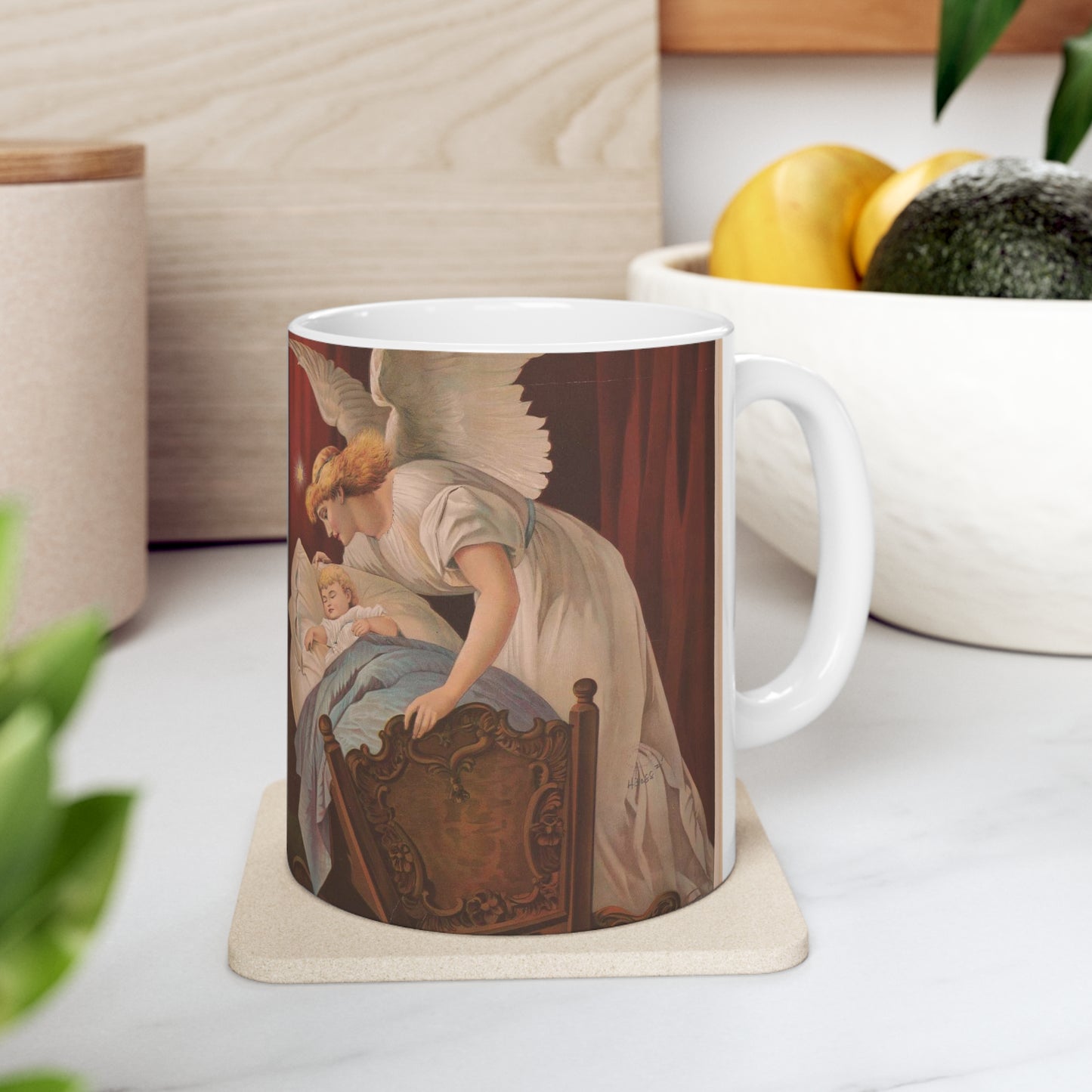 The angel's whisper - Print, Library of Congress collection Beautiful Novelty Ceramic Coffee Mug 11oz