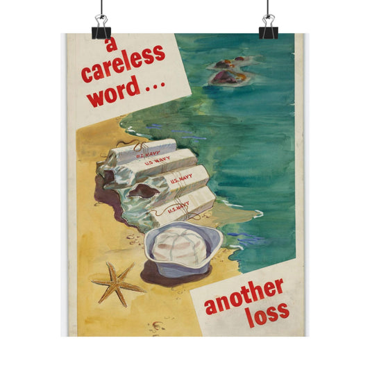 A Careless Word... Another Loss High Quality Matte Wall Art Poster for Home, Office, Classroom