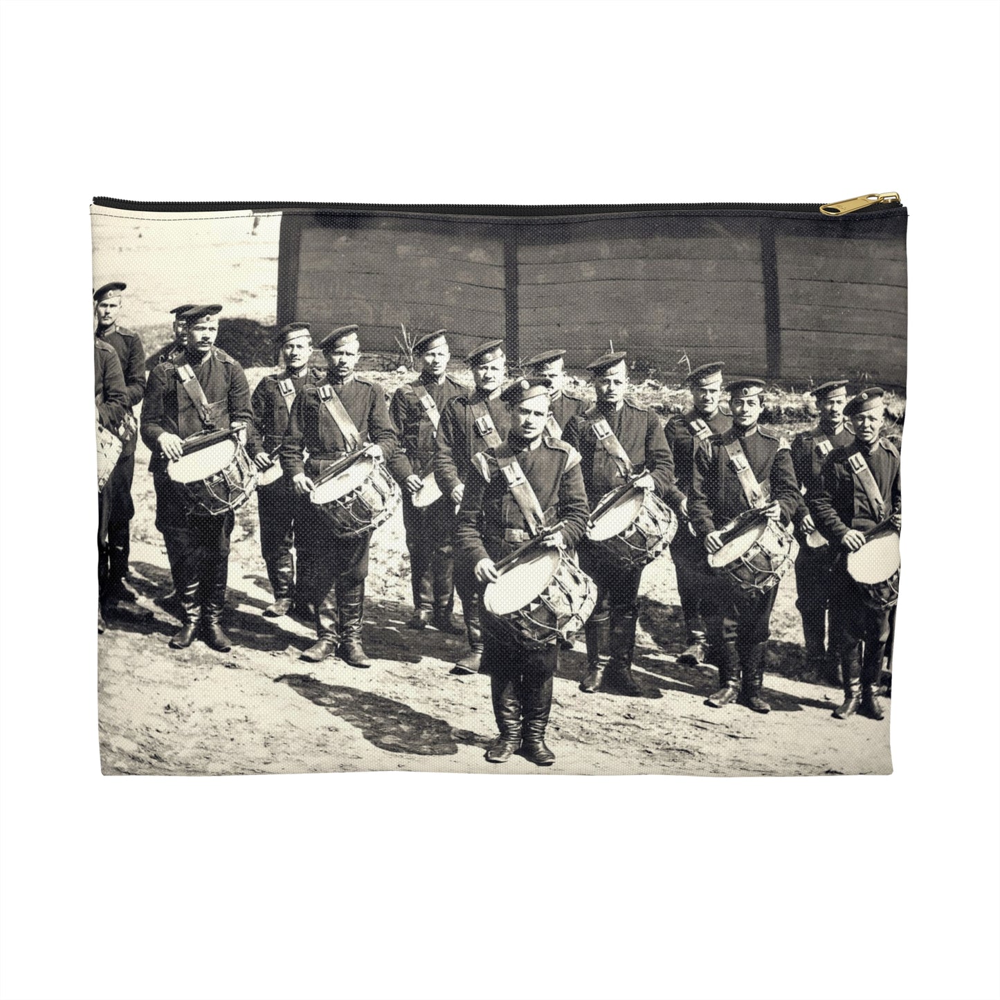 Vladimir, Vokzalnaya Street. A platoon of drummers 10 of the Little Russian Grenadier Regiment. Large Organizer Pouch with Black Zipper