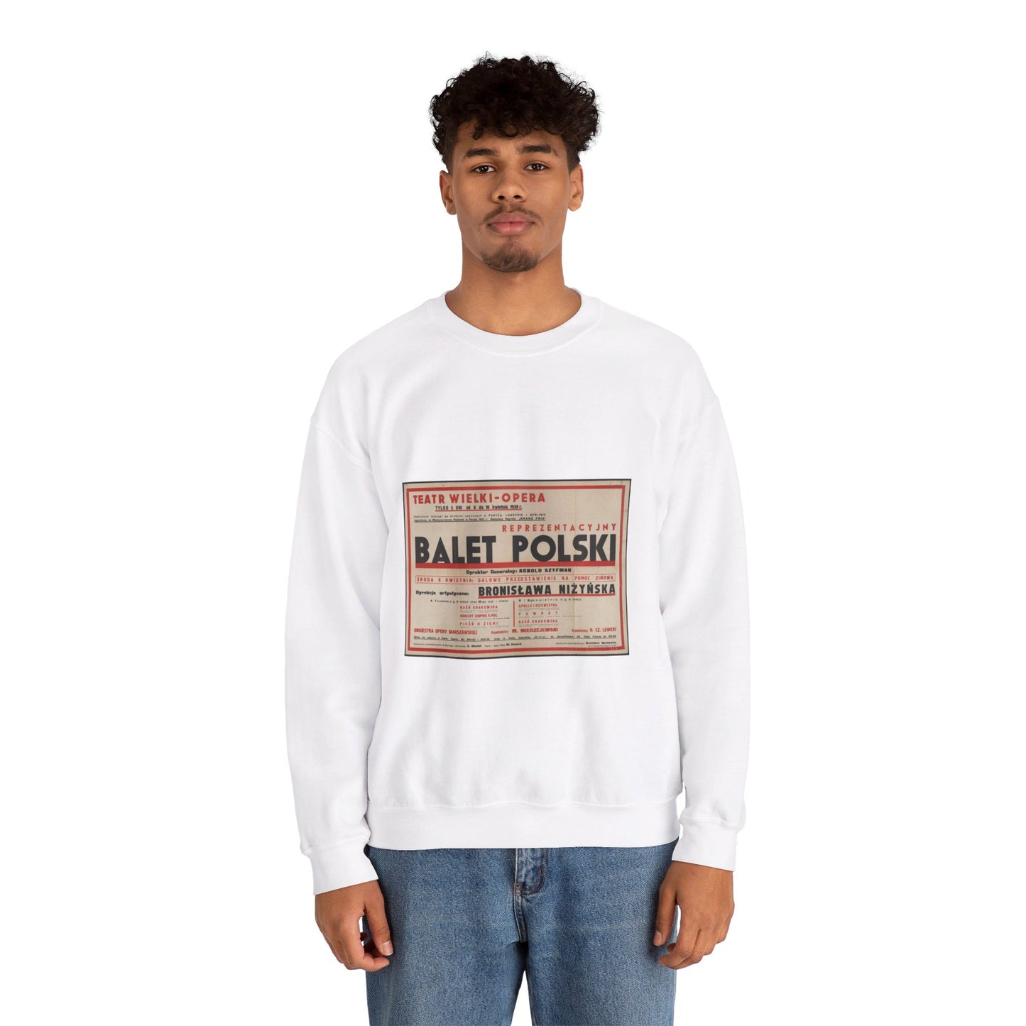 Balet Polski [2] White Heavy Blend Adult Crew Neck SweatShirt