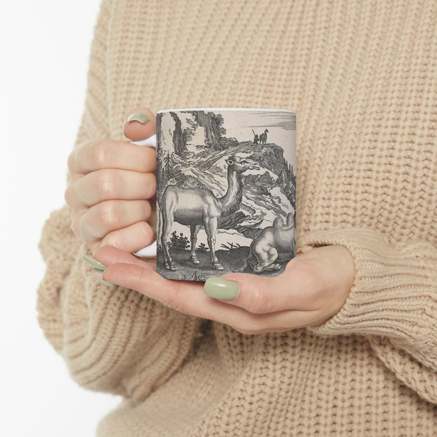 Adriaen Collaert - Dromedarissen en een kameel Beautiful Novelty Ceramic Coffee Mug 11oz