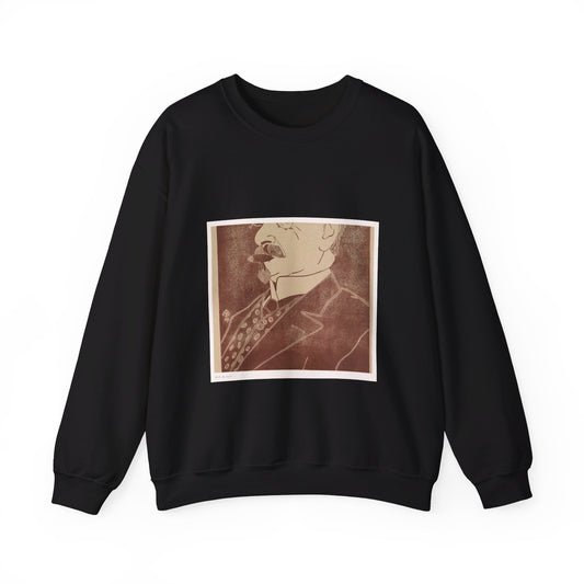 Samuel Jessurun de Mesquita - Portret van een onbekende man met sigaar Black Heavy Blend Adult Crew Neck SweatShirt