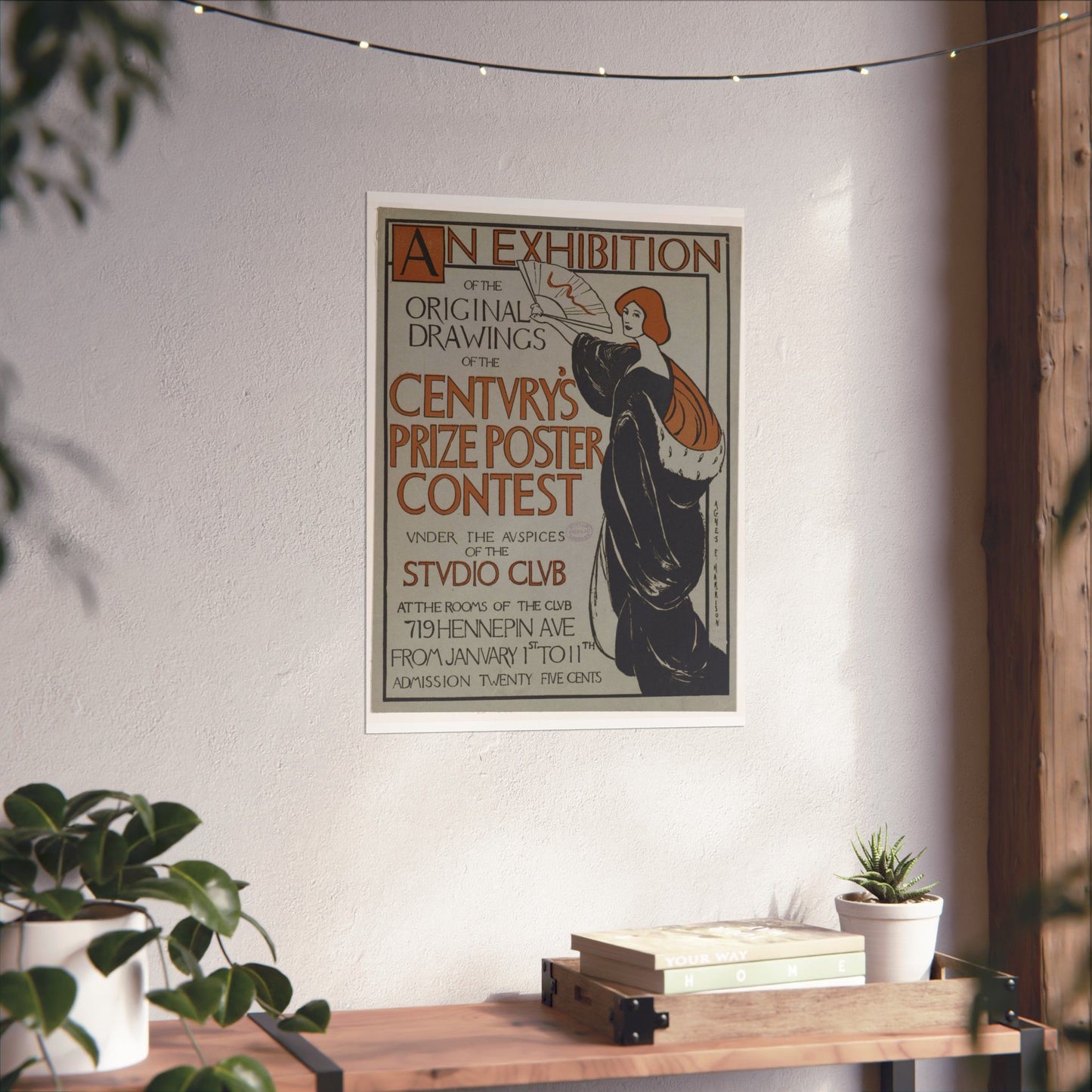 An exhibition of the original drawings of the Century's prize poster contest under the auspices of the Studio Club High Quality Matte Wall Art Poster for Home, Office, Classroom