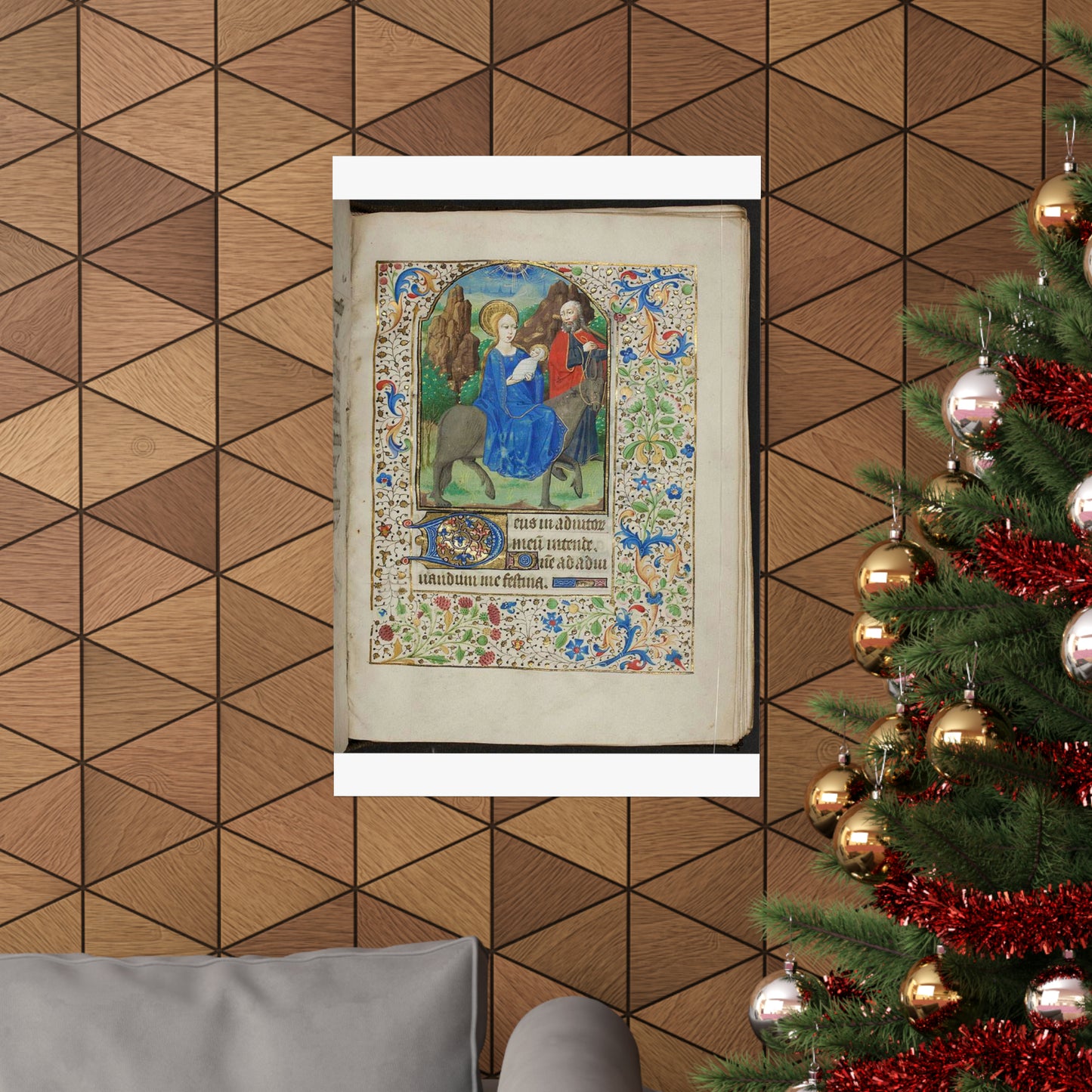 Book of Hours, f.73, (184 x 133 mm), 15th century, Alexander Turnbull Library, MSR-02. (6046619365) High Quality Matte Wall Art Poster for Home, Office, Classroom