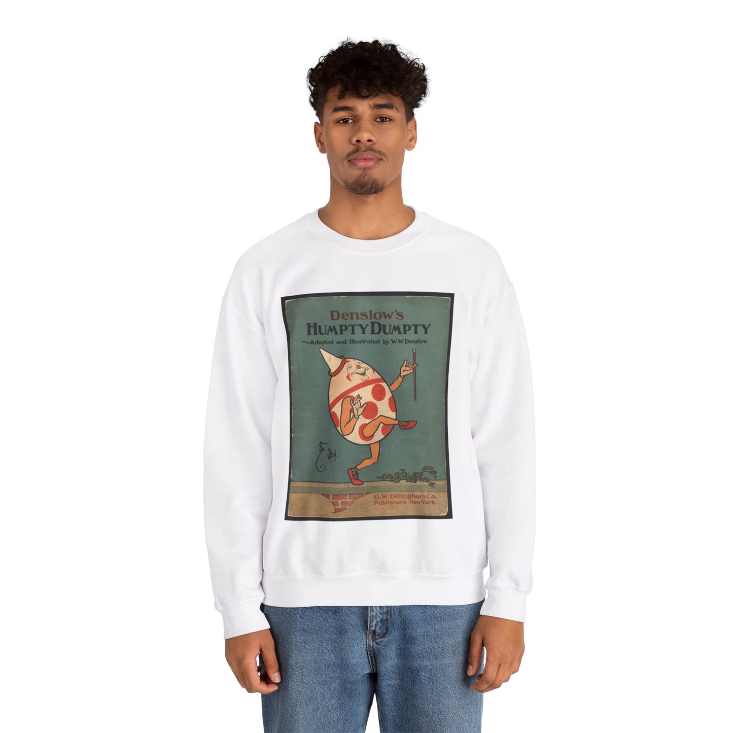 Denslow's Humpty Dumpty - Rare book, public domain, Library of Congress scan White Heavy Blend Adult Crew Neck SweatShirt