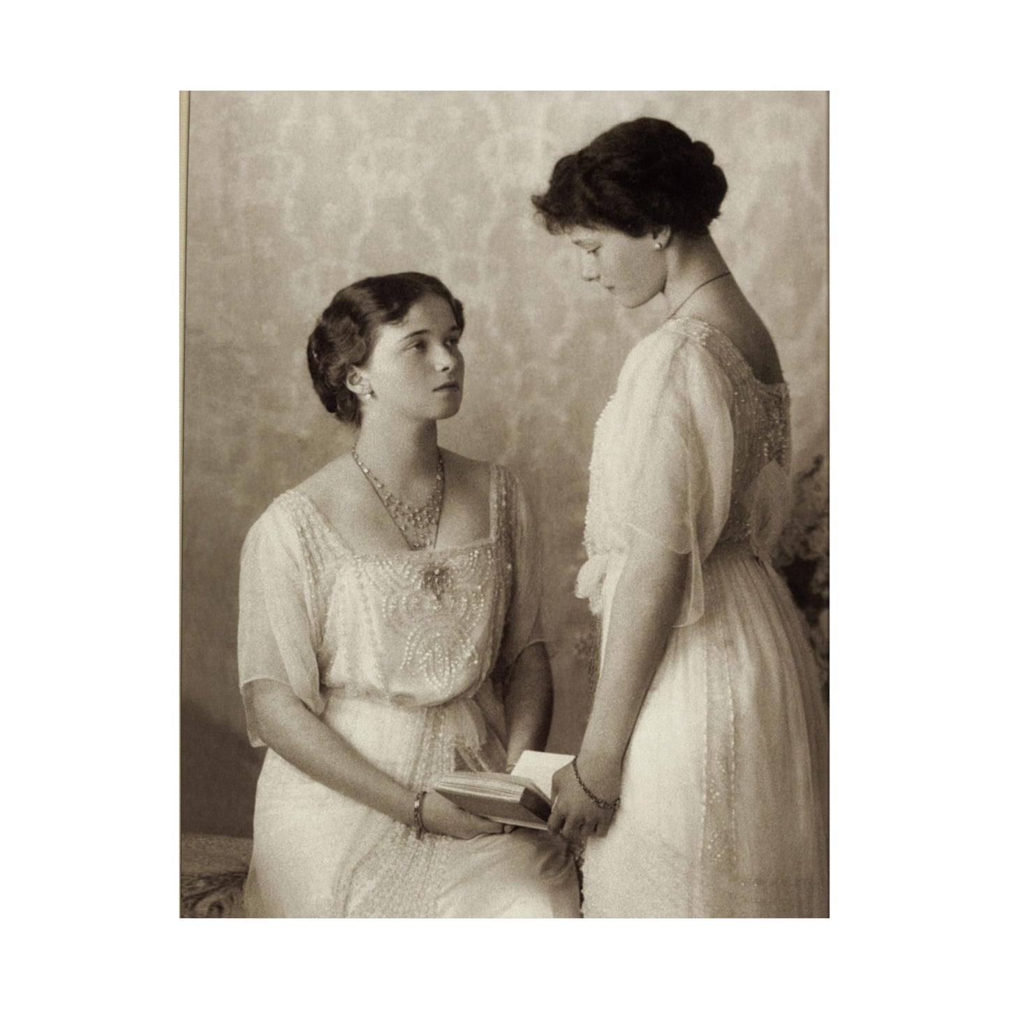 Grand Duchesses Olga and Tatiana. 1913. High Quality Matte Wall Art Poster for Home, Office, Classroom