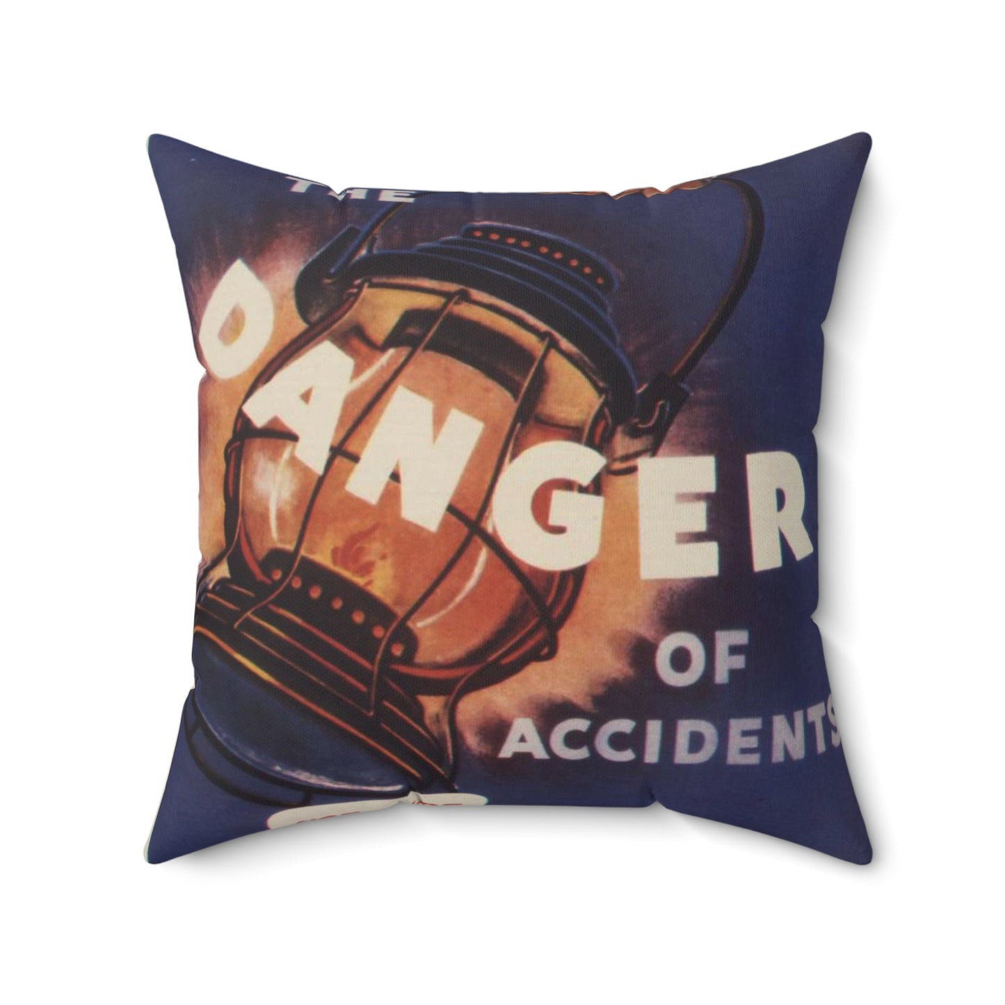 Guard against the danger of accidents. Back up our battleskies^ - NARA - 535358 Decorative Accent Square Pillow