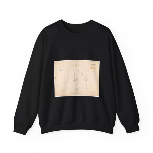 Patent drawing - Drawing of Artificial Leg Public domain  image Black Heavy Blend Adult Crew Neck SweatShirt