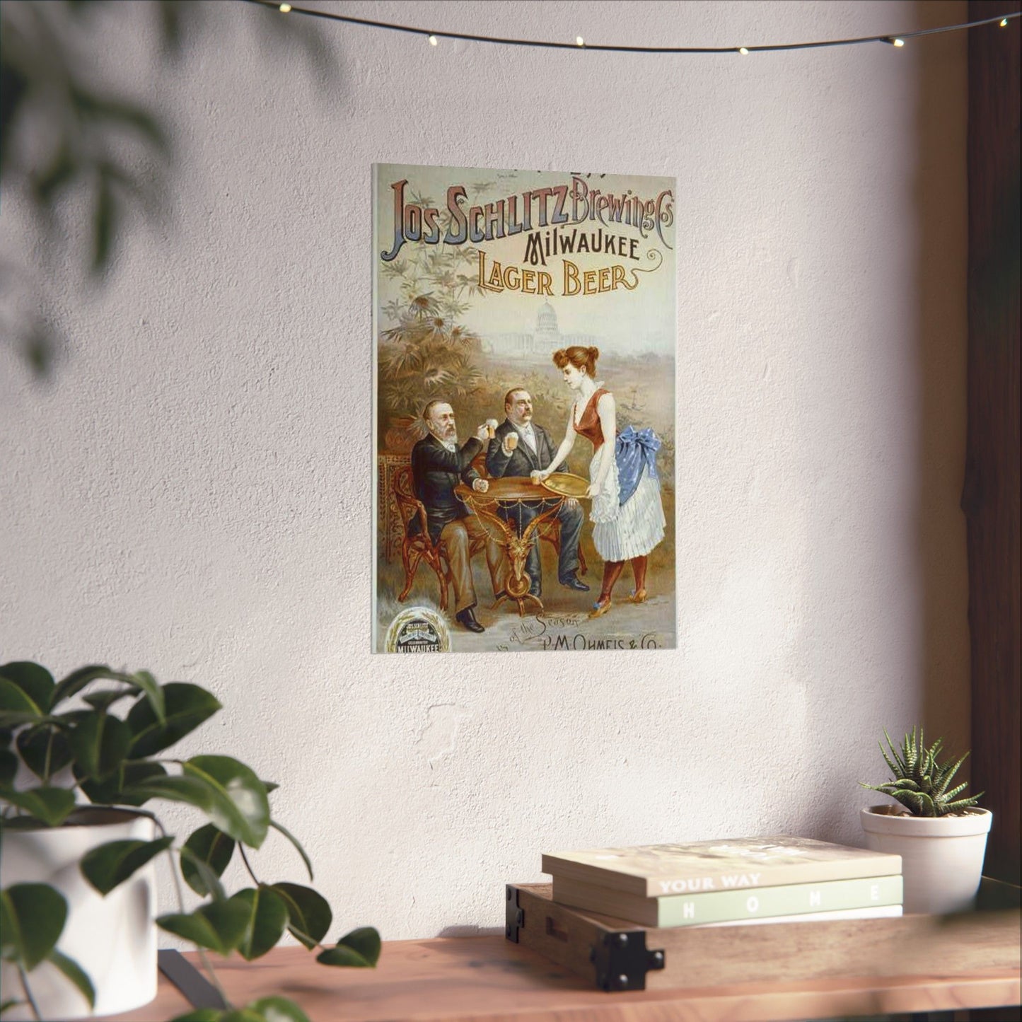 The whole nation enjoys Jos Schlitz Brewing Cos' Milwaukee lager beer High Quality Matte Wall Art Poster for Home, Office, Classroom