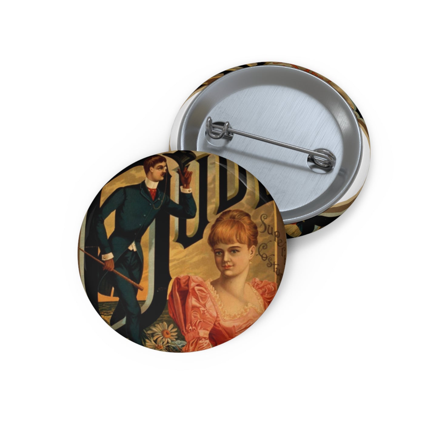 Dude sweet music, superb costumes. Pin Buttons with Crisp Design