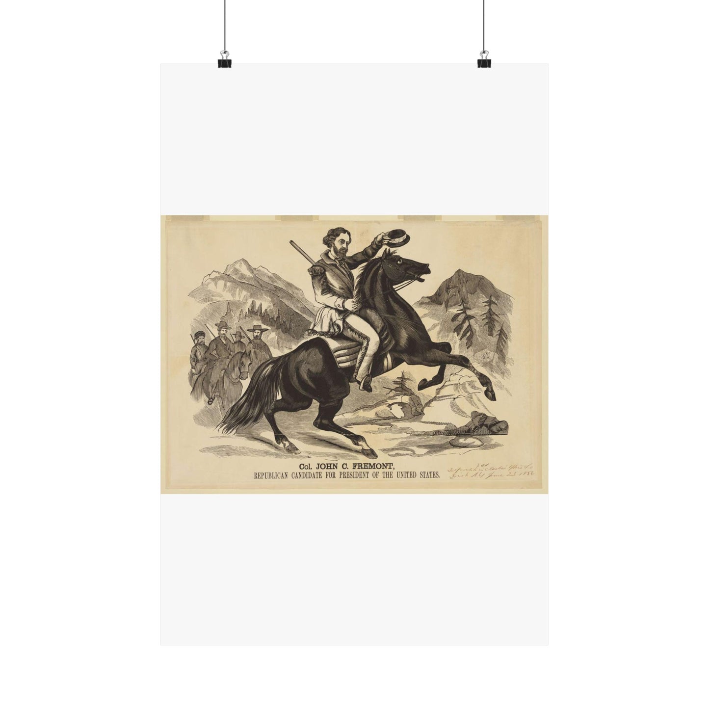 Col. John C. Fremont, Republican candidate for the President of the United States High Quality Matte Wall Art Poster for Home, Office, Classroom