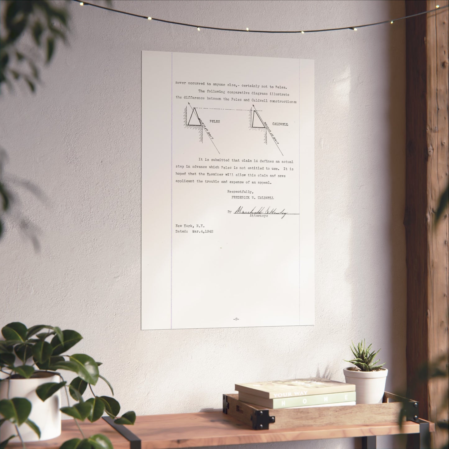 Patent Case File No. 2,298,194, Birdproofing, Inventor- Frederick W. Caldwell. - DPLA - 74c301010ed26c59dcbf62dd3cb26c47 (page 52) High Quality Matte Wall Art Poster for Home, Office, Classroom