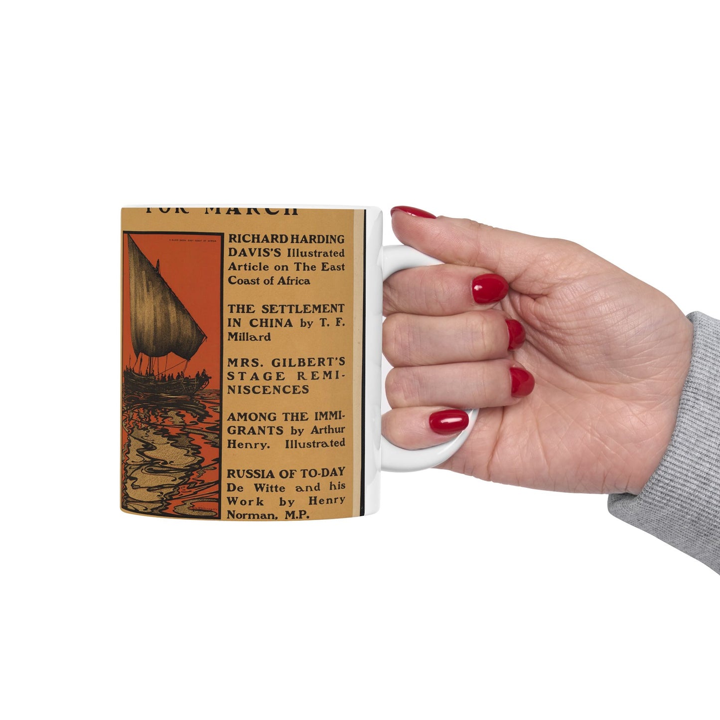 Poster - Scribner's for March - Public domain lithograph Beautiful Novelty Ceramic Coffee Mug 11oz