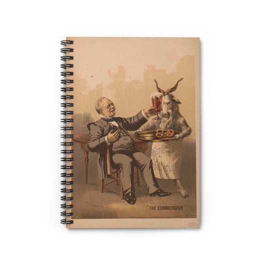 "The connoisseur" - Print, Library of Congress collection Spiral Bound Ruled Notebook with Printed Cover