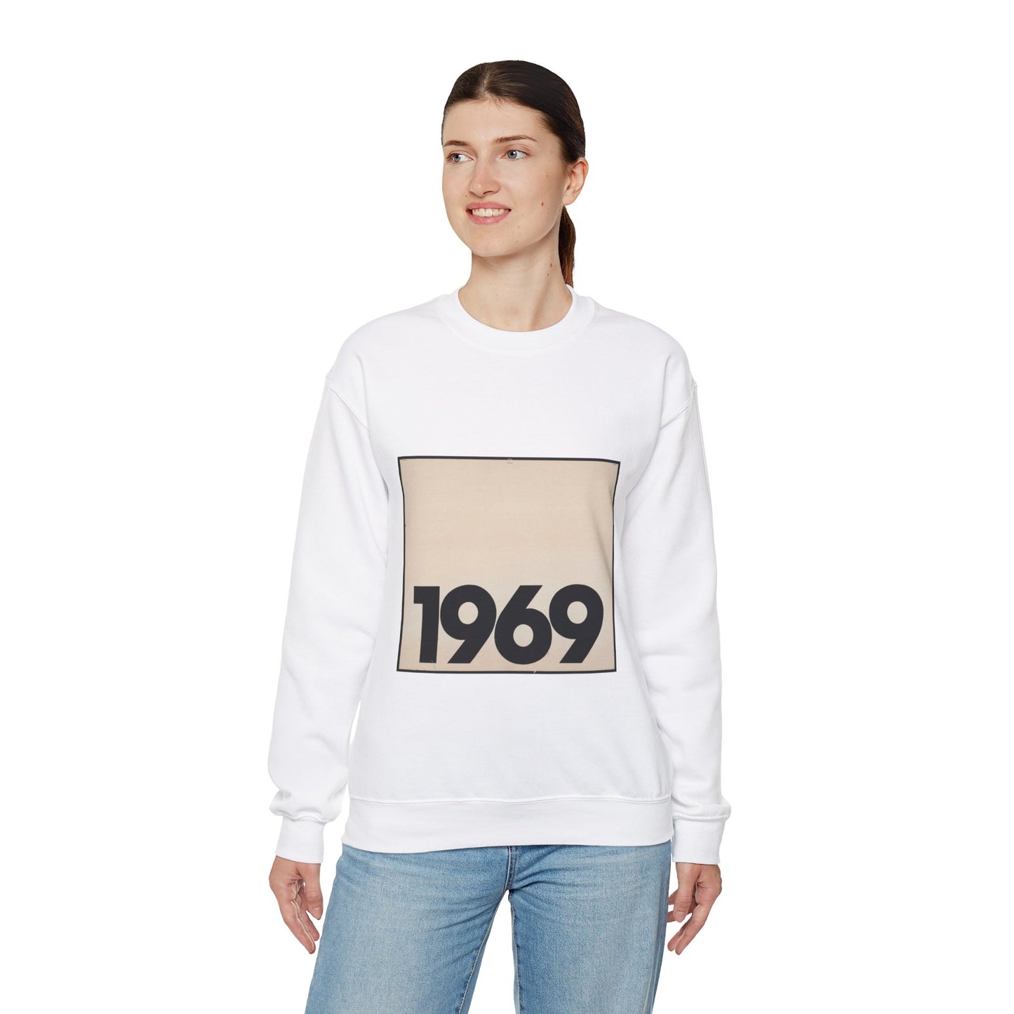1969 - Print, Library of Congress collection White Heavy Blend Adult Crew Neck SweatShirt