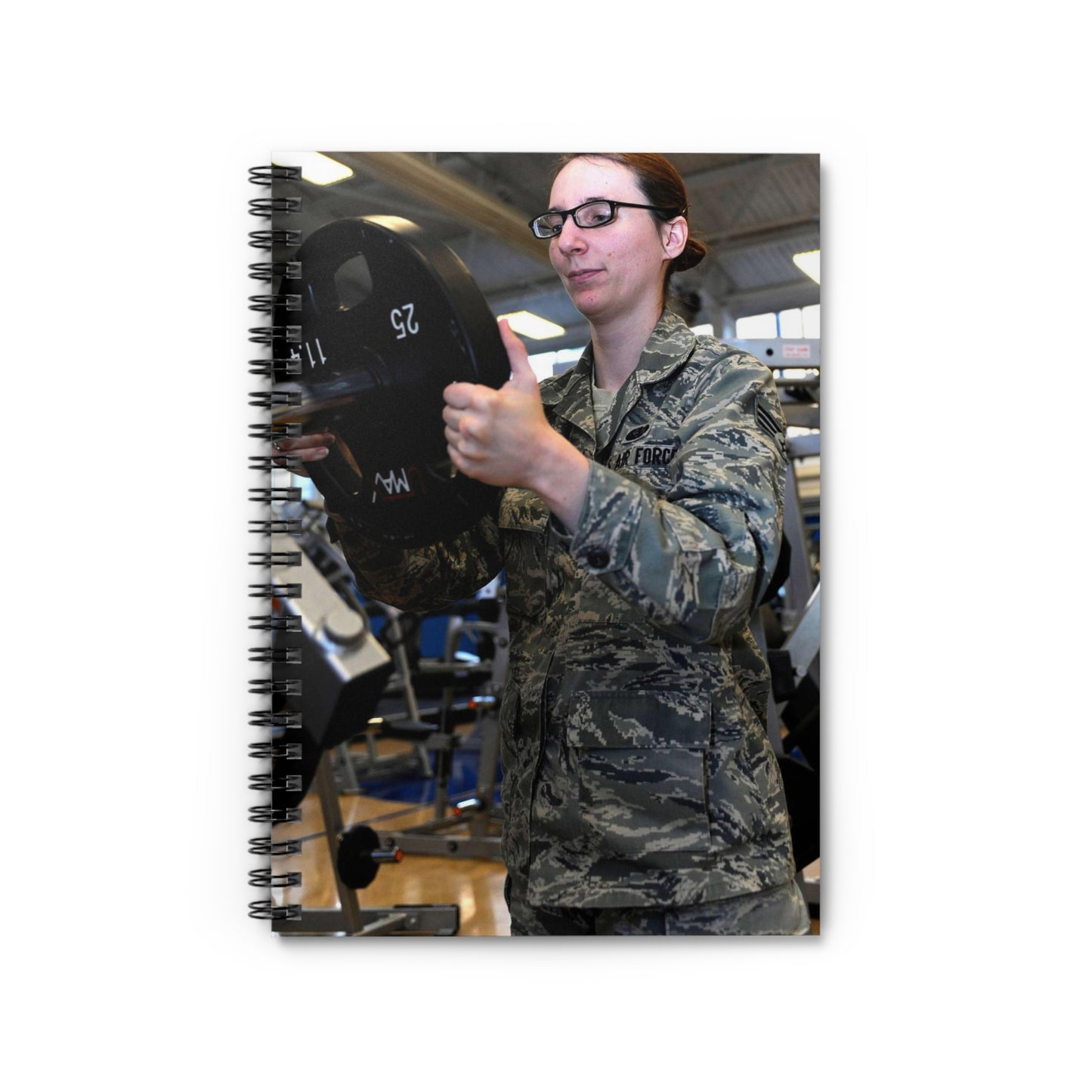 Senior Airman Cassandra Bridges, 28th Force Support Spiral Bound Ruled Notebook with Printed Cover