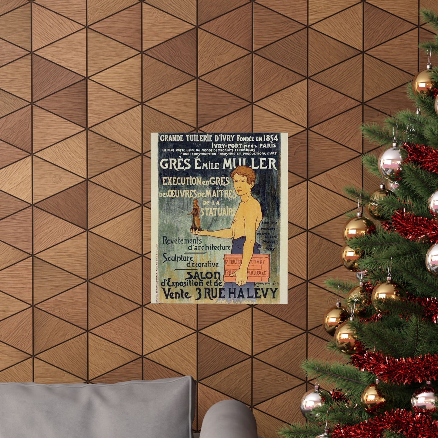 Affiche pour la "Grande Tuilerie d'Ivry" (Usine Émile Muller). High Quality Matte Wall Art Poster for Home, Office, Classroom