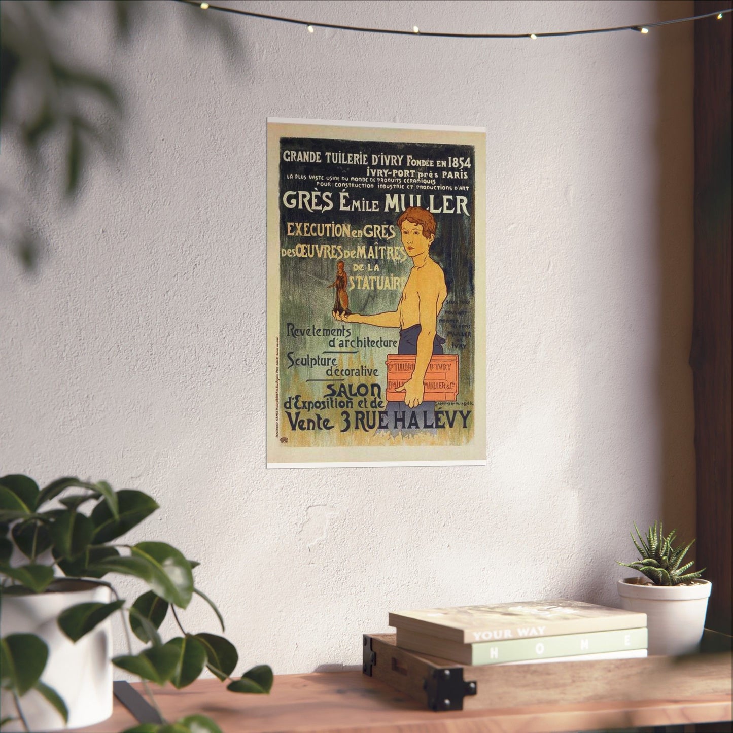 Affiche pour la "Grande Tuilerie d'Ivry" (Usine Émile Muller). High Quality Matte Wall Art Poster for Home, Office, Classroom